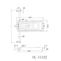 GL-11122 Kit de pestillo de puerta montada en rubor empotrada para camión refrigerado